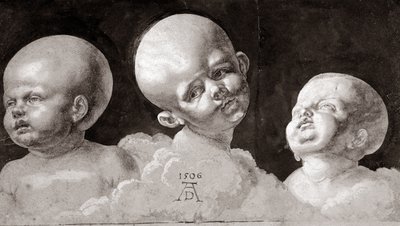 子供の3つの頭、1506 作： Albrecht Dürer