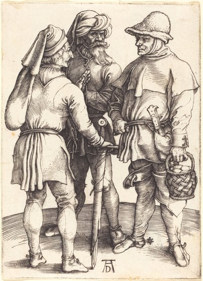 会話中の 3 人の農民 作： Albrecht Dürer