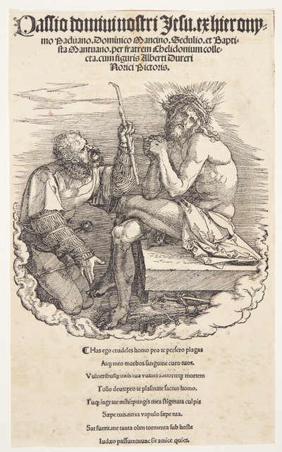 タイトル ページ: キリストのあざけり 作： Albrecht Dürer