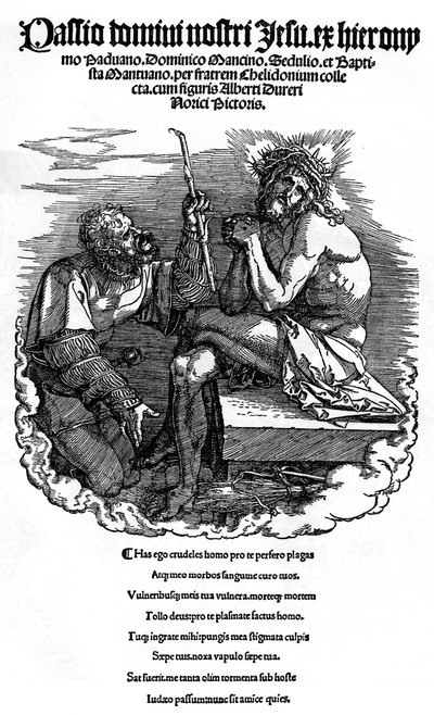 シリーズのタイトルページThe Great Passion、1510、1936 作： Albrecht Dürer