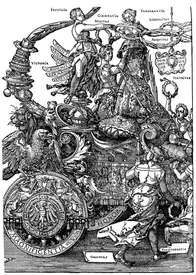 マクシミリアン1世の凱旋、1512-1522、1936 作： Albrecht Dürer