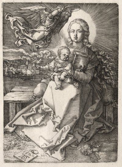 天使が戴冠した聖母、1520年。 作： Albrecht Dürer