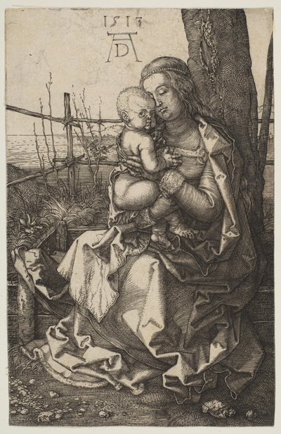 木に座る聖母子1513年。 作： Albrecht Dürer