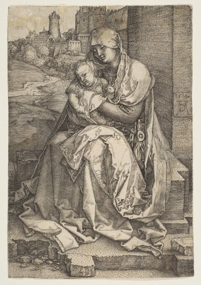 壁に座る聖母子像、1514年。 作： Albrecht Dürer