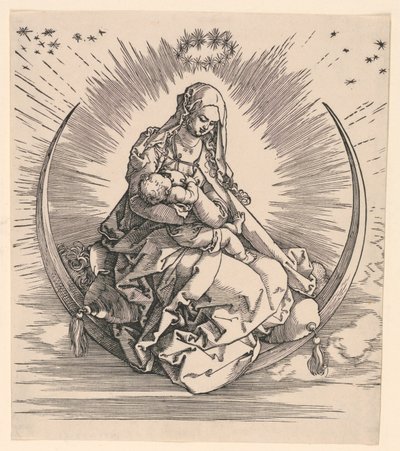 三日月の聖母 (聖母の生涯のタイトル ページ) 作： Albrecht Dürer