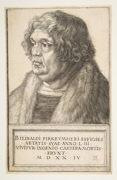ウィリバルドピルクハイマー、1524年。 作： Albrecht Dürer