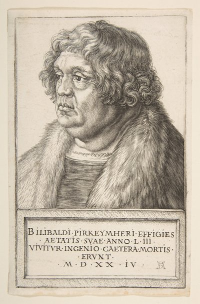 ウィリバルドピルクハイマー、1524年。 作： Albrecht Dürer