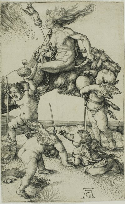 ヤギに逆らう魔女 作： Albrecht Dürer