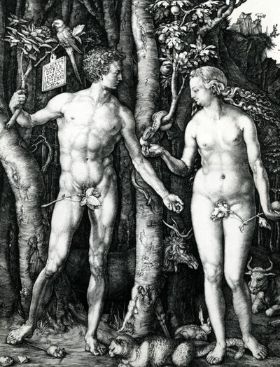 アダムとイブ 作： Albrecht Dürer