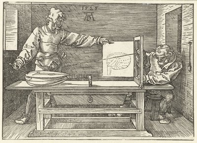 リュートを描くアーティスト 作： Albrecht Dürer or Duerer