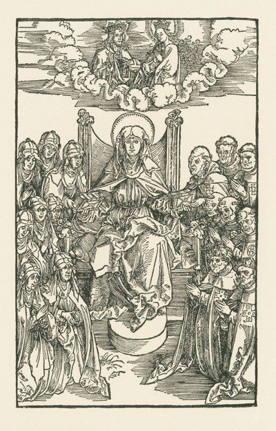 修道女と修道士に囲まれたビルギッタ 作： Albrecht Dürer or Duerer