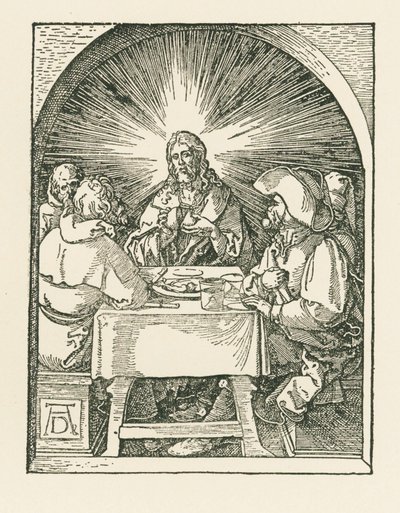 エマオのキリストと弟子たち 1510年頃（木版画） 作： アルブレヒト・デューラーまたはデューラー