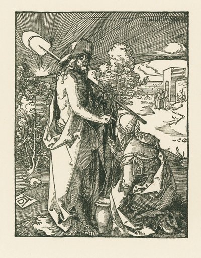 マグダラのマリアに現れるキリスト - Noli Me Tangere, c.1510 (木版画) 作： アルブレヒト・デューラーまたはデューラー