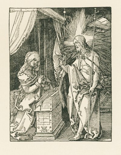母に現れるキリスト 1510年頃 （木版画） 作： Albrecht Dürer or Duerer