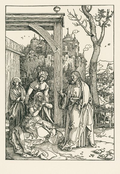 母を見送るキリスト 1504年頃 （木版画） 作： アルブレヒト・デューラーまたはデューラー