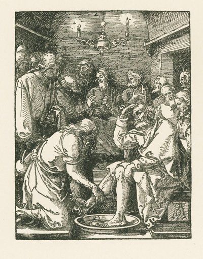 ペテロの足を洗うキリスト 1508-08年頃 （木版画） 作： Albrecht Dürer or Duerer