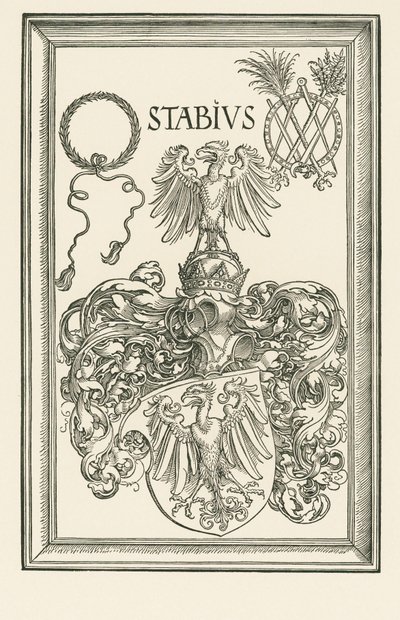 ヨハネス・スタビウスの紋章、1514年頃（木版画） 作： アルブレヒト・デューラーまたはデューラー