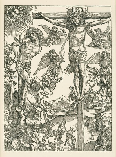 磔刑（大カルヴァリ）、1496-00年頃（木版画） 作： アルブレヒト・デューラーまたはデューラー