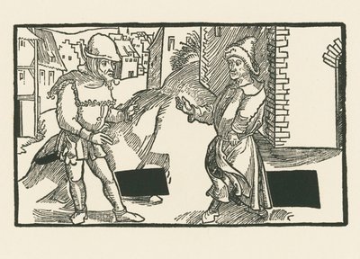 デメアとミシオ、1492-93年頃（木版画） 作： アルブレヒト・デューラーまたはデューラー