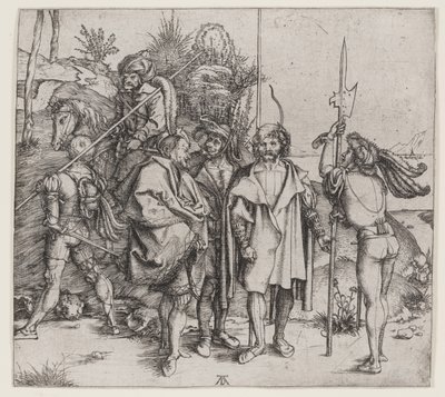 5人の兵士と乗馬のトルコ人、1495-96年 作： Albrecht Dürer