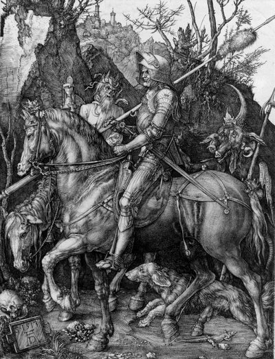 騎士と死と悪魔 作： Albrecht Dürer