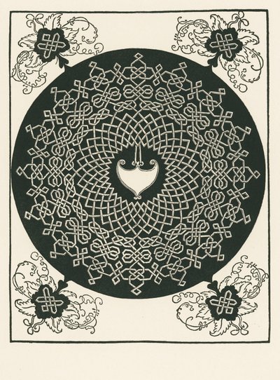 ハート形のセンターピースと角模様のノット 作： Albrecht Dürer or Duerer