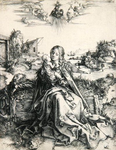 トンボを持つマドンナ（彫刻） 作： Albrecht Dürer