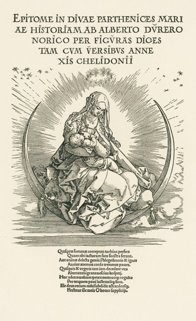 栄光の幼子と聖母マリア 1511年頃（木版画） 作： アルブレヒト・デューラーまたはデューラー