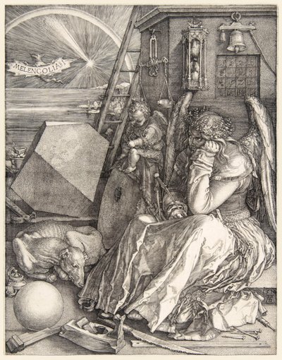 AlbrechtDürer（1471-1528）によるMelencolia Iの1514年に完成した3つのマスター彫刻。 作： Albrecht Dürer