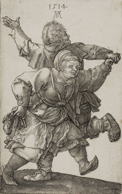 農民のカップルのダンス、1514 作： Albrecht Dürer