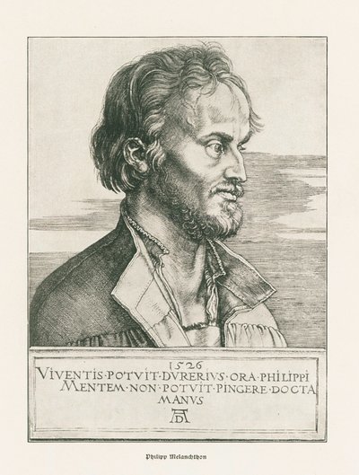 フィリップ・メランヒトン1526年（エングレーヴィング） 作： アルブレヒト・デューラーまたはデューラー