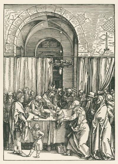 ヨアヒムの捧げ物の拒絶 1504年頃（木版画） 作： アルブレヒト・デューラーまたはデューラー
