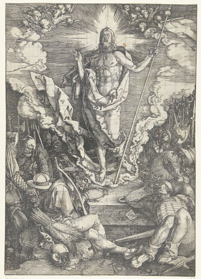 大いなる受難」シリーズより「復活 作： Albrecht Dürer or Duerer