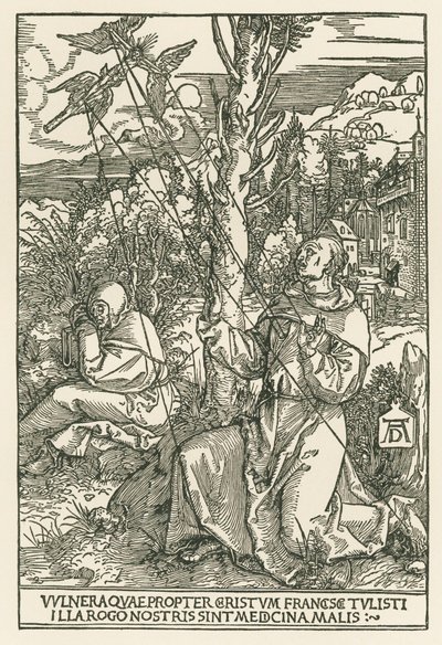 聖痕を受ける聖フランチェスコ 1503-04年頃（木版画） 作： アルブレヒト・デューラーまたはデューラー