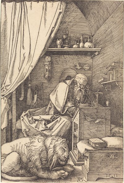 独房の聖ヒエロニムス 作： Albrecht Dürer