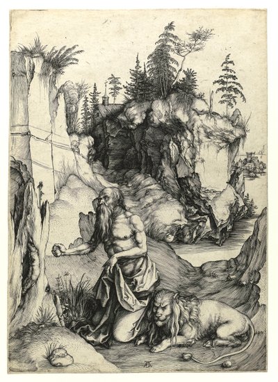 懺悔する聖人ジェローム 1497年頃（ビュランの版画 作： Albrecht Dürer