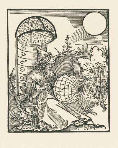 地球儀を持つ天文学者 作： Albrecht Dürer or Duerer