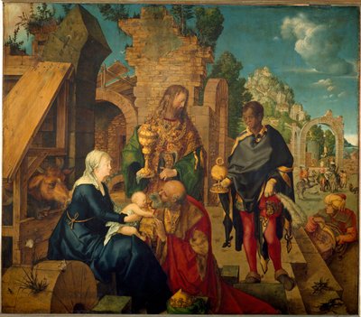 マギの崇拝（木画 作： Albrecht Dürer