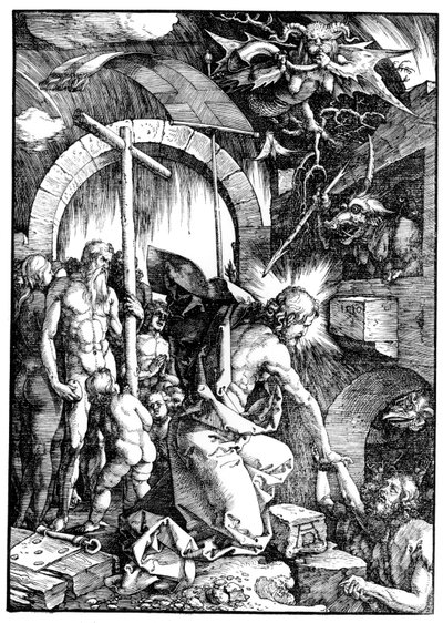 大きな情熱からの、リンボでの地獄またはキリストの悲惨さ 作： Albrecht Dürer