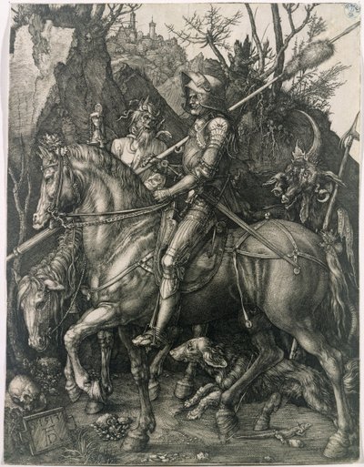 騎士と死と悪魔 作： Albrecht Dürer