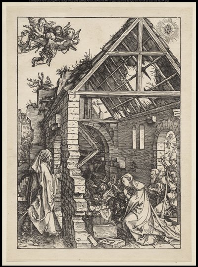 聖母の生涯：キリスト降誕、1502-03 作： Albrecht Dürer