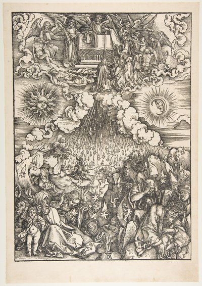 第五、第六の封印の開放、黙示録より 作： Albrecht Dürer