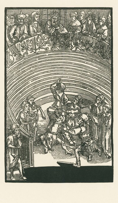 劇場、1492-93年頃（木版画） 作： アルブレヒト・デューラーまたはデューラー
