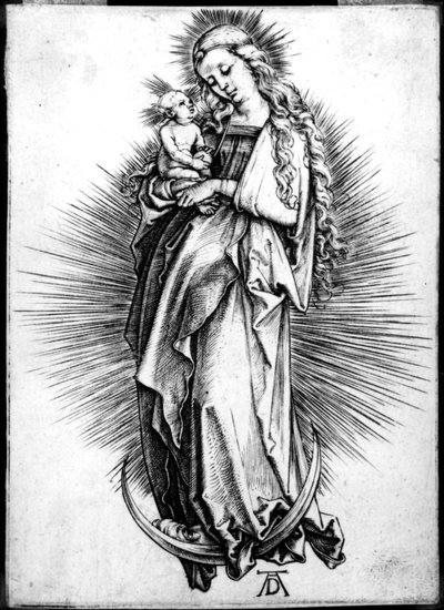 三日月の聖母子 作： Albrecht Dürer