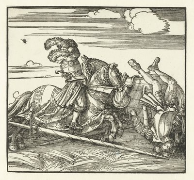 馬上で戦う2人のライダー 作： Albrecht Dürer or Duerer