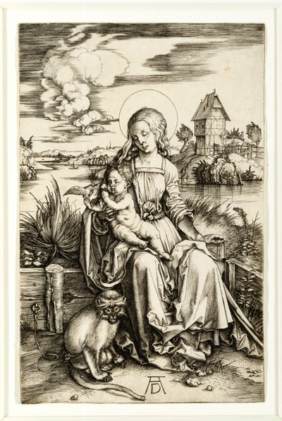 聖母子と猿 作： Albrecht Dürer