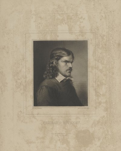 フリードリッヒ・リュッカートの肖像 1788-1866、1840 年代。 作： Albrecht Fürchtegott Schultheiss