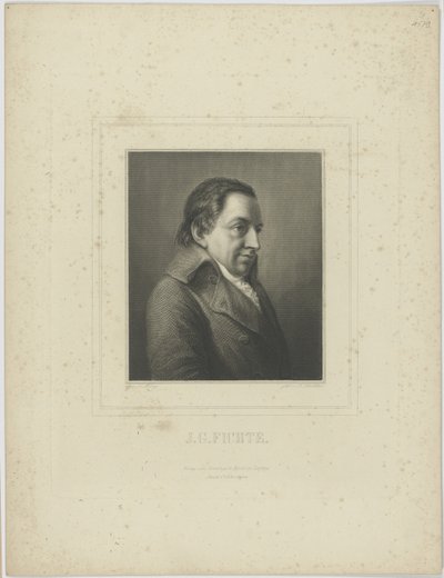 Johann Gottlieb Fichte 1762-1814 の肖像。 作： Albrecht Fürchtegott Schultheiss