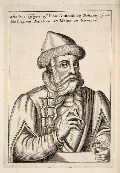 ジョン・ガッテンバーグ、パブ1683年の刻印。 作： Albrecht Mentz