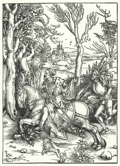 騎士とランツクネヒト 作： Albrecht Dürer